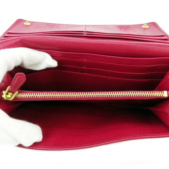 Authntic PRADA wallet gather pink leather - Picture 6 of 8